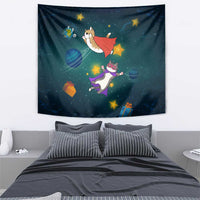 Cat Galaxy Christmas Tapestry Xmas Holiday Patterns - Wonder Print Shop