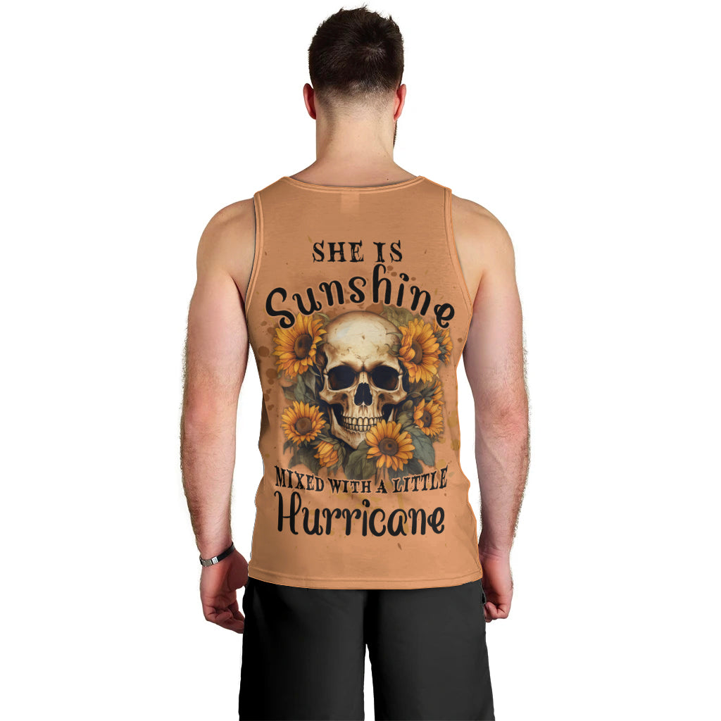 She Is Sunshine Sunflower Skull Men Tank Top - Wonder Print Shop