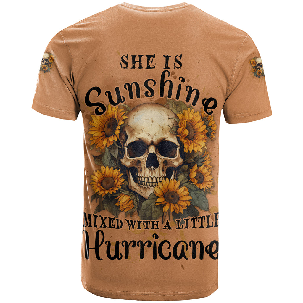 She Is Sunshine Sunflower Skull T Shirt - Wonder Print Shop