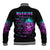 Warning Kinda Crazy Skull Baseball Jacket - Wonder Print Shop