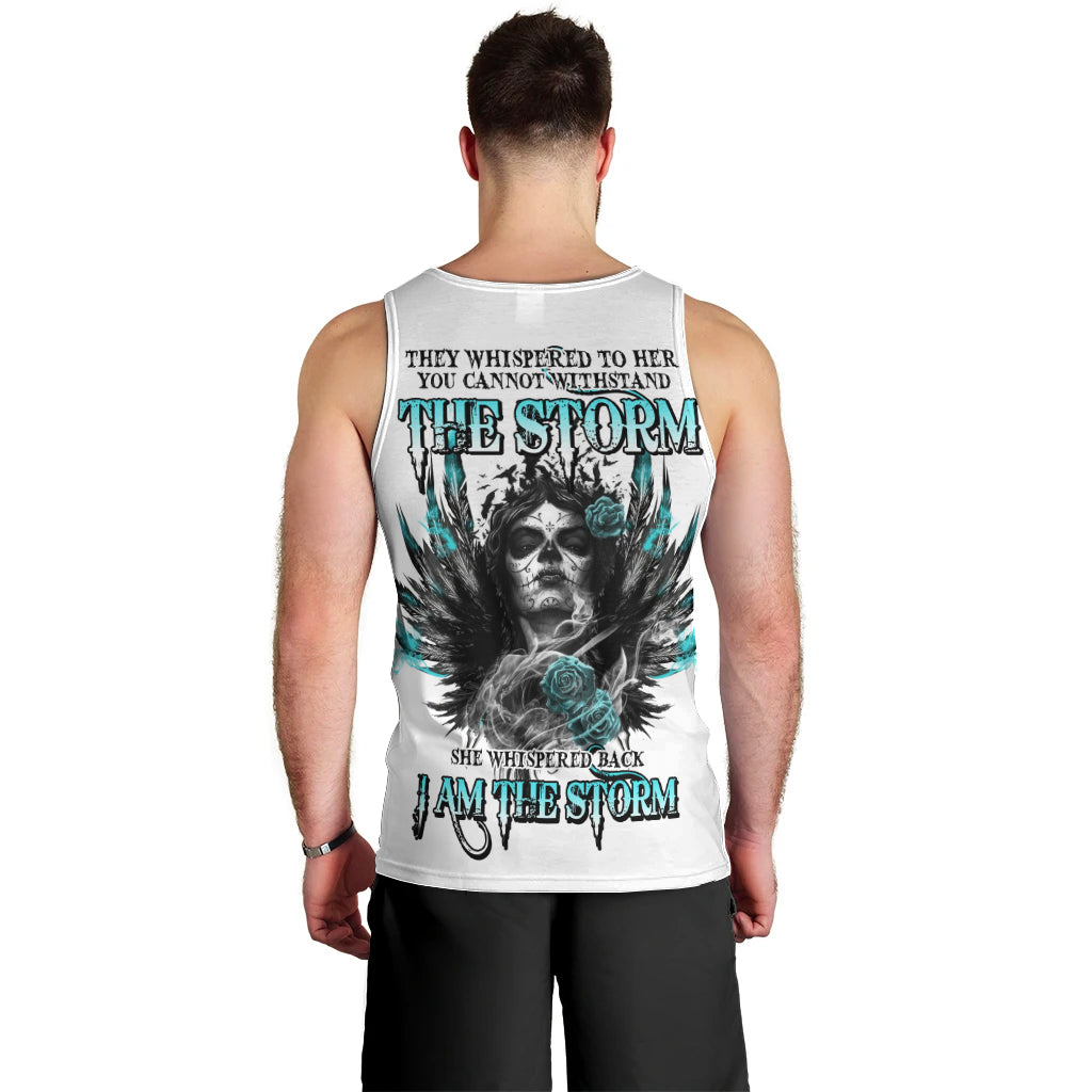 I Am The Storm Sugar Skull Men Tank Top - Wonder Print Shop