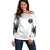 I Am The Storm Sugar Skull Off Shoulder Sweater - Wonder Print Shop