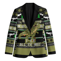 Christmas T Rex Tree Blazer Xmas Holiday Patterns - Wonder Print Shop