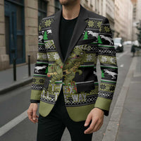 Christmas T Rex Tree Blazer Xmas Holiday Patterns - Wonder Print Shop
