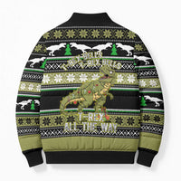 Christmas T Rex Tree Bomber Puffer Jacket Xmas Holiday Patterns - Wonder Print Shop