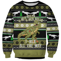 Christmas T Rex Tree Sweatshirt Xmas Holiday Patterns - Wonder Print Shop