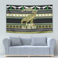 Christmas T Rex Tree Tapestry Xmas Holiday Patterns - Wonder Print Shop