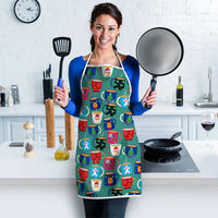 Christmas Teapot Group Apron Xmas Holiday Patterns - Wonder Print Shop