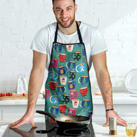Christmas Teapot Group Apron Xmas Holiday Patterns - Wonder Print Shop