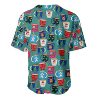Christmas Teapot Group Baseball Jersey Xmas Holiday Patterns - Wonder Print Shop