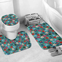 Christmas Teapot Group Bathroom Set Xmas Holiday Patterns - Wonder Print Shop