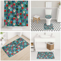 Christmas Teapot Group Bathroom Set Xmas Holiday Patterns - Wonder Print Shop