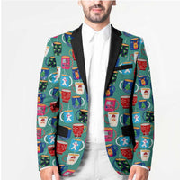 Christmas Teapot Group Blazer Xmas Holiday Patterns - Wonder Print Shop