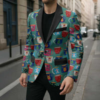 Christmas Teapot Group Blazer Xmas Holiday Patterns - Wonder Print Shop