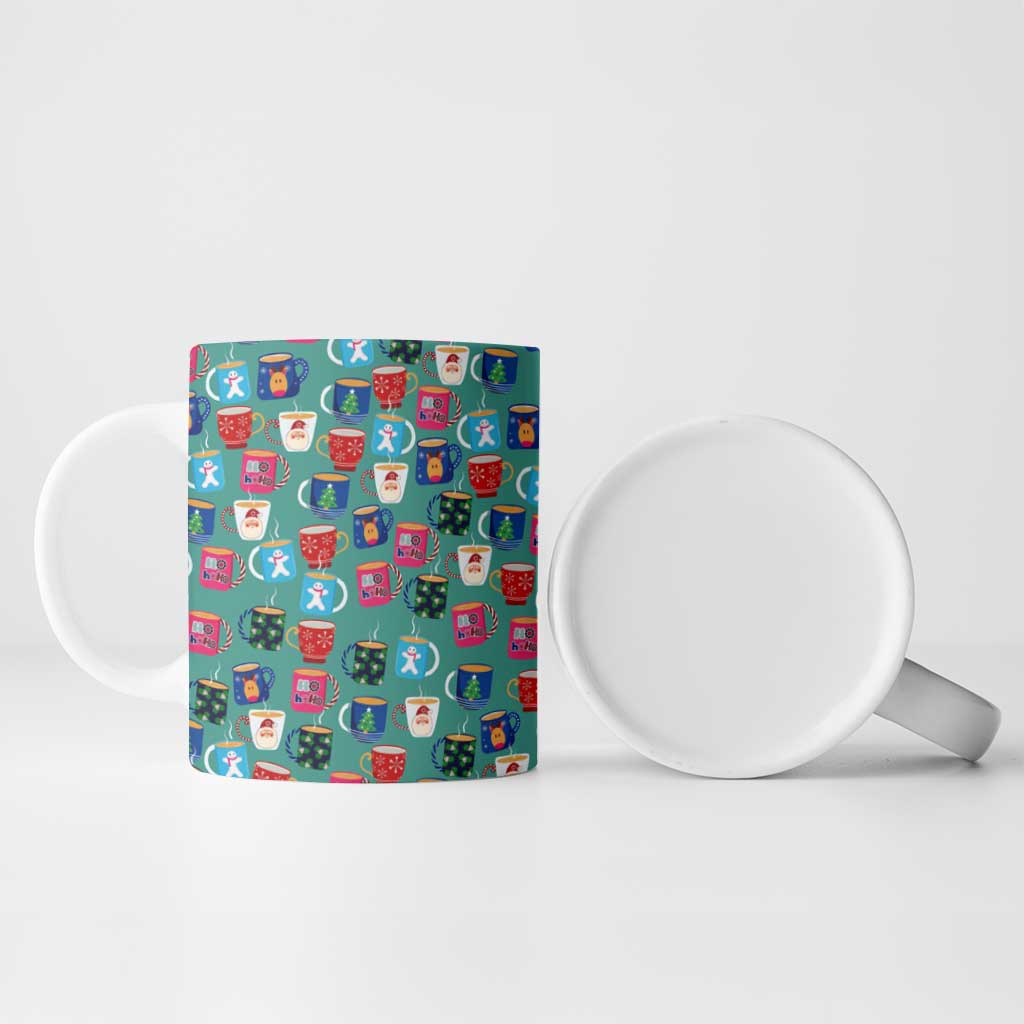Christmas Teapot Group Ceramic Mug Xmas Holiday Patterns - Wonder Print Shop