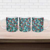 Christmas Teapot Group Ceramic Mug Xmas Holiday Patterns - Wonder Print Shop