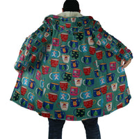 Christmas Teapot Group Cloak Xmas Holiday Patterns - Wonder Print Shop