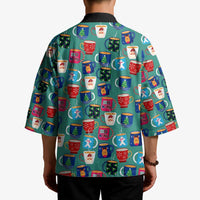 Christmas Teapot Group Kimono Xmas Holiday Patterns - Wonder Print Shop