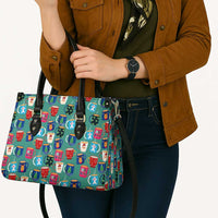 Christmas Teapot Group Leather Bag Xmas Holiday Patterns - Wonder Print Shop