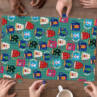 Christmas Teapot Group Puzzle Xmas Holiday Patterns - Wonder Print Shop
