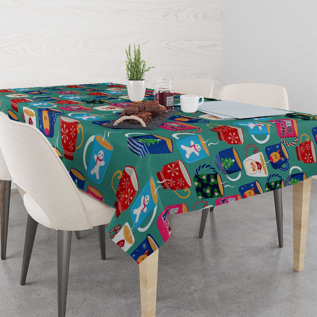 Christmas Teapot Group Tablecloth Xmas Holiday Patterns - Wonder Print Shop