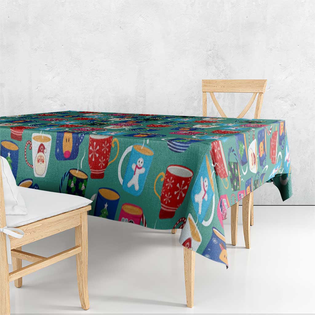 Christmas Teapot Group Tablecloth Xmas Holiday Patterns - Wonder Print Shop