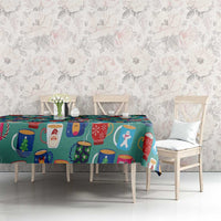 Christmas Teapot Group Tablecloth Xmas Holiday Patterns - Wonder Print Shop