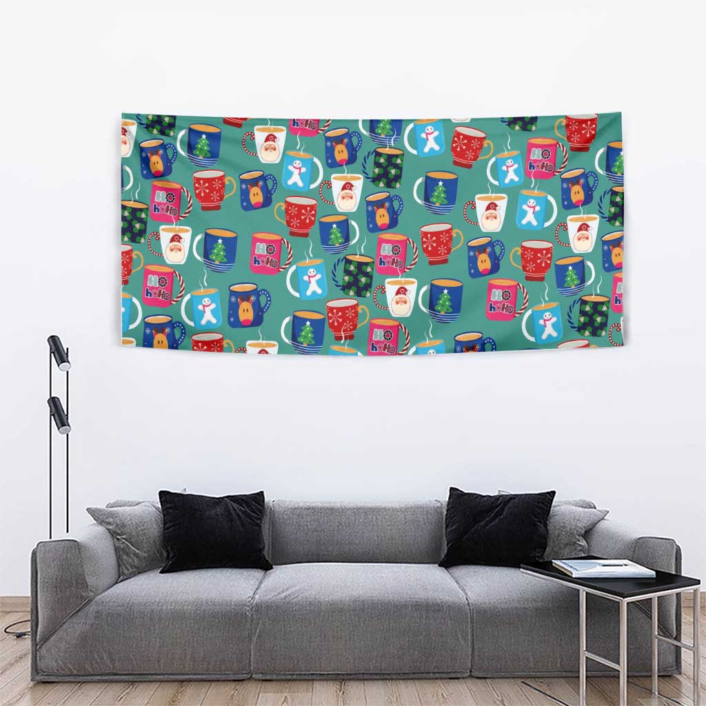 Christmas Teapot Group Tapestry Xmas Holiday Patterns - Wonder Print Shop