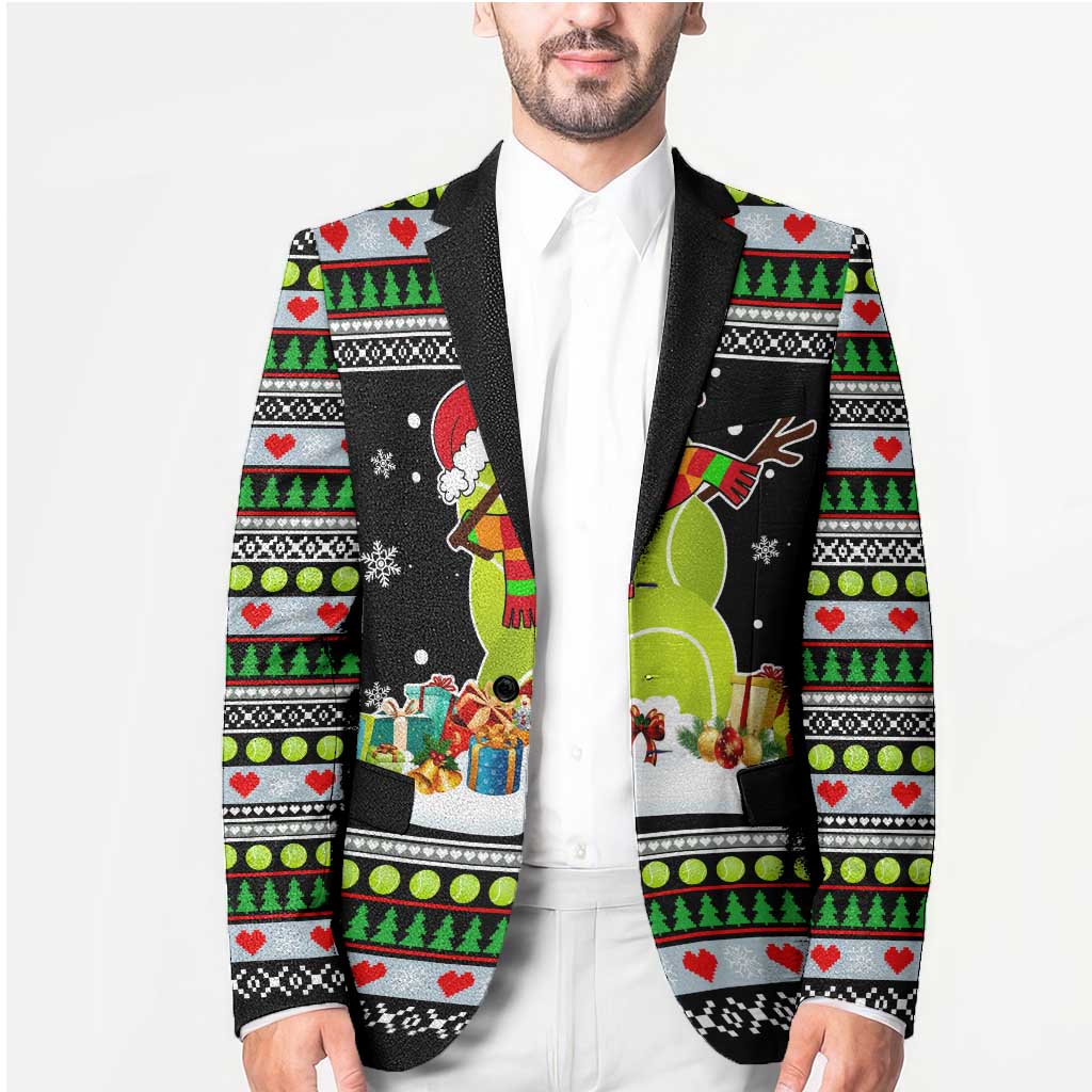 Christmas Tennis Snowman Blazer Xmas Holiday Patterns - Wonder Print Shop