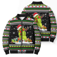 Christmas Tennis Snowman Bomber Puffer Jacket Xmas Holiday Patterns - Wonder Print Shop
