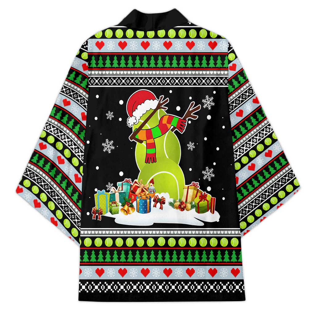 Christmas Tennis Snowman Kimono Xmas Holiday Patterns - Wonder Print Shop