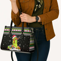 Christmas Tennis Snowman Leather Bag Xmas Holiday Patterns - Wonder Print Shop