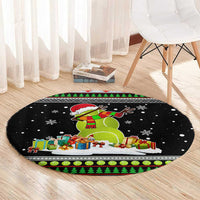 Christmas Tennis Snowman Round Carpet Xmas Holiday Patterns - Wonder Print Shop