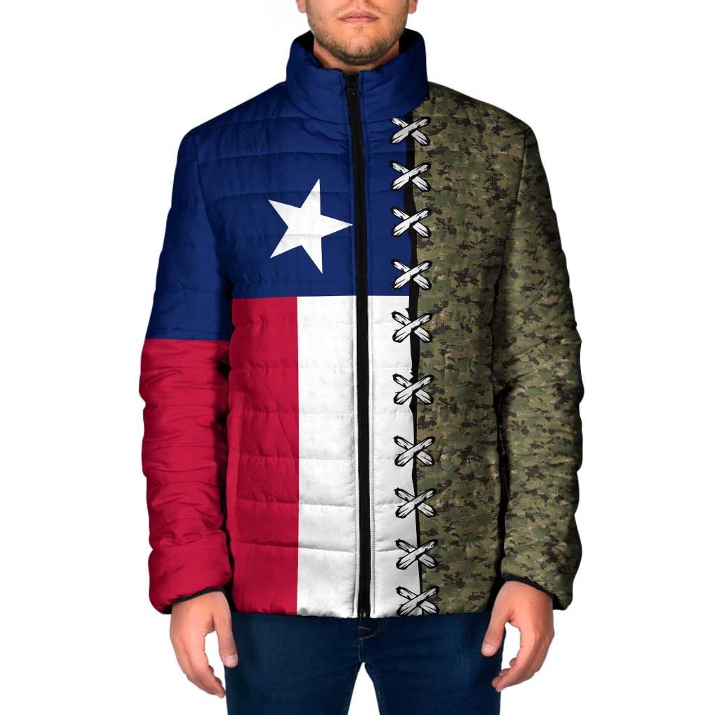 Christmas Texas Camo Padded Jacket Xmas Holiday Patterns - Wonder Print Shop