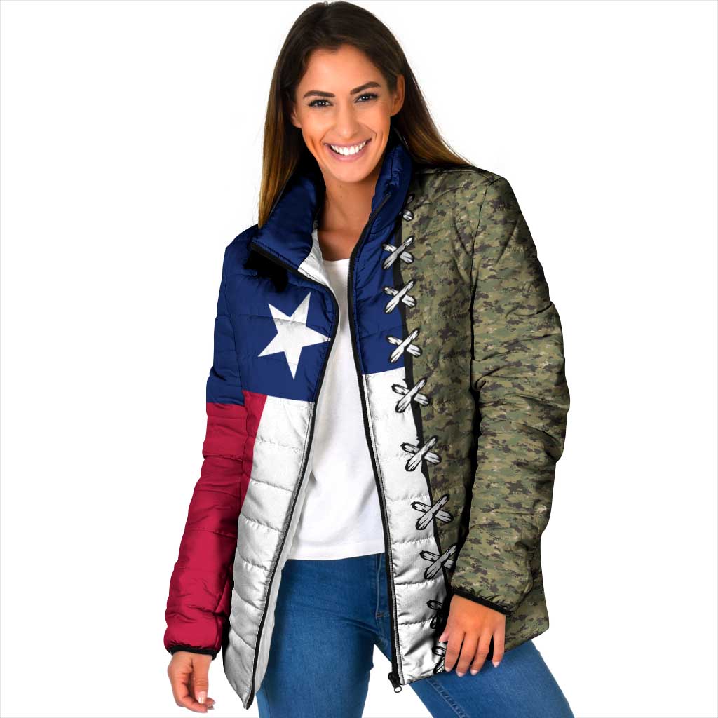 Christmas Texas Camo Padded Jacket Xmas Holiday Patterns - Wonder Print Shop