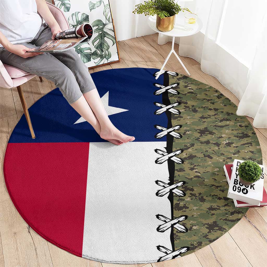 Christmas Texas Camo Round Carpet Xmas Holiday Patterns - Wonder Print Shop