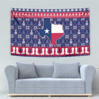 Christmas Texas Map Symbols Tapestry Xmas Holiday Patterns - Wonder Print Shop