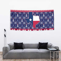 Christmas Texas Map Symbols Tapestry Xmas Holiday Patterns - Wonder Print Shop