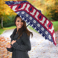 Christmas Texas Map Symbols Umbrella Xmas Holiday Patterns - Wonder Print Shop