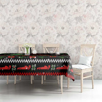 Monaco Christmas Tablecloth with Race Car Christmas Tree and Snowflake Holiday - Wonder Print Shop