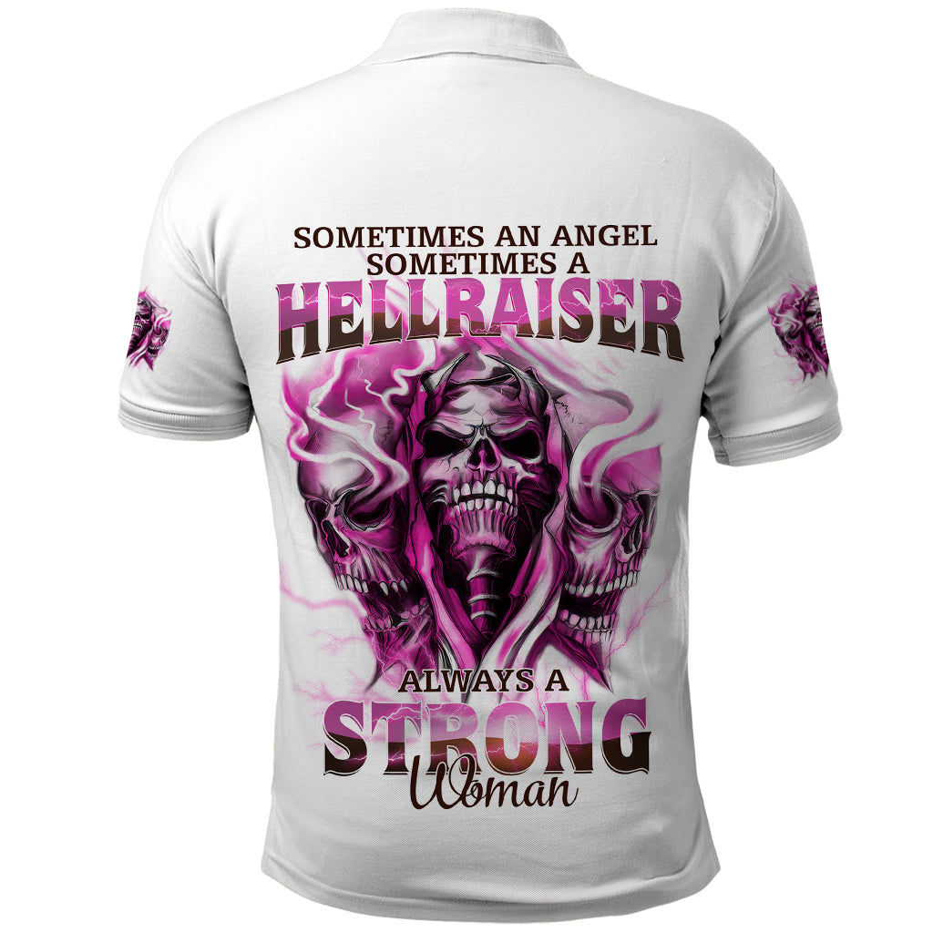 Always A Strong Women Skull Polo Shirt - Wonder Print Shop