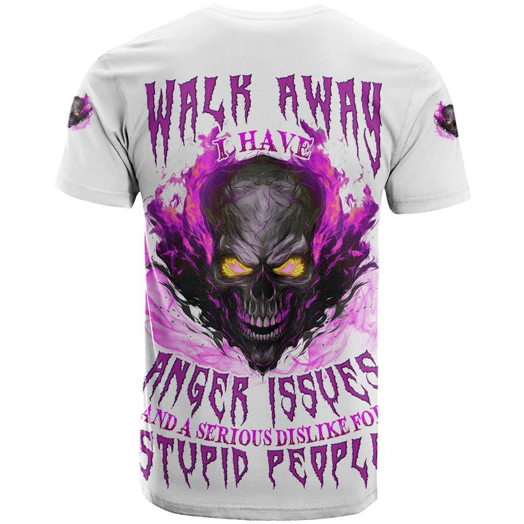 Walk Away Fire Eyes Skull T Shirt - Wonder Print Shop