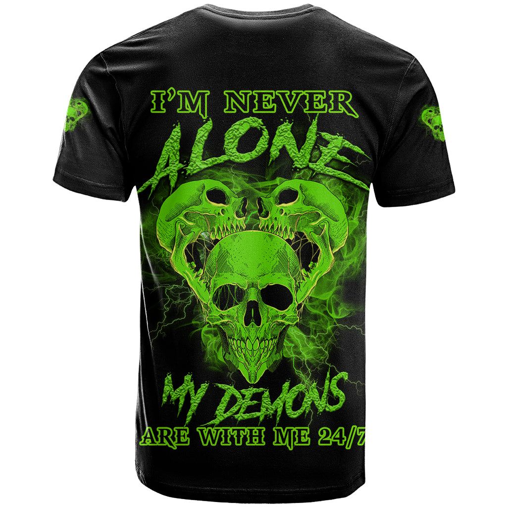 I'm Never Alone Skull Demon T Shirt - Wonder Print Shop