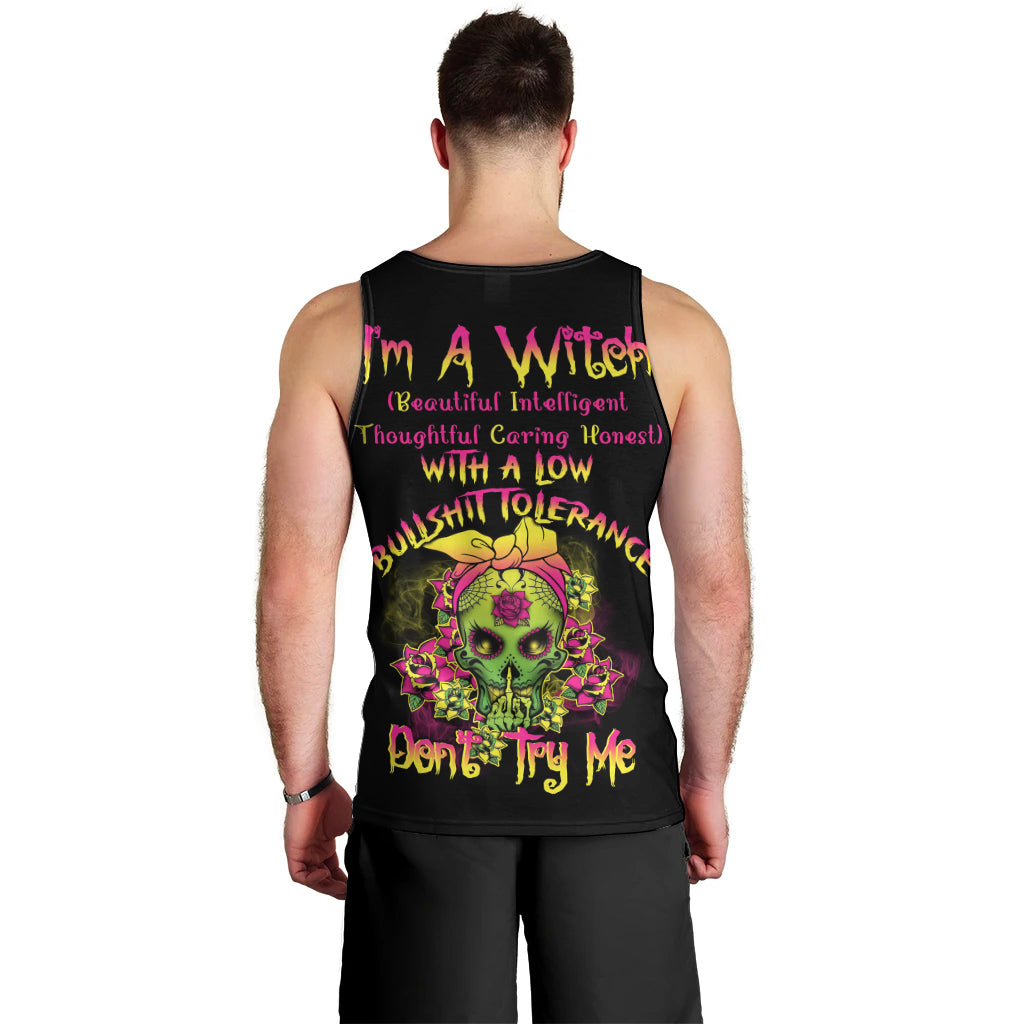 I'm A B With A Low Bullshit Tolerance Don't Try Me Men Tank Top - Wonder Print Shop