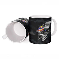 Custom American Flag Billiards Ceramic Mug with 8-Ball Wings and Camo Background - Wonder Print Shop