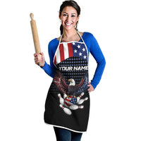 Custom Patriotic Bowling Apron with Bald Eagle, American Flag Bowling Ball - Wonder Print Shop