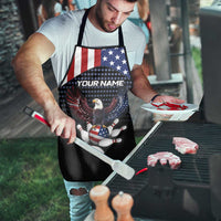 Custom Patriotic Bowling Apron with Bald Eagle, American Flag Bowling Ball - Wonder Print Shop