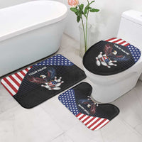 Custom Patriotic Bowling Bathroom Set with Bald Eagle, American Flag Bowling Ball - Wonder Print Shop