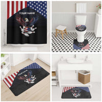 Custom Patriotic Bowling Bathroom Set with Bald Eagle, American Flag Bowling Ball - Wonder Print Shop
