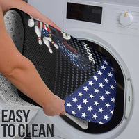 Custom Patriotic Bowling Bathroom Set with Bald Eagle, American Flag Bowling Ball - Wonder Print Shop